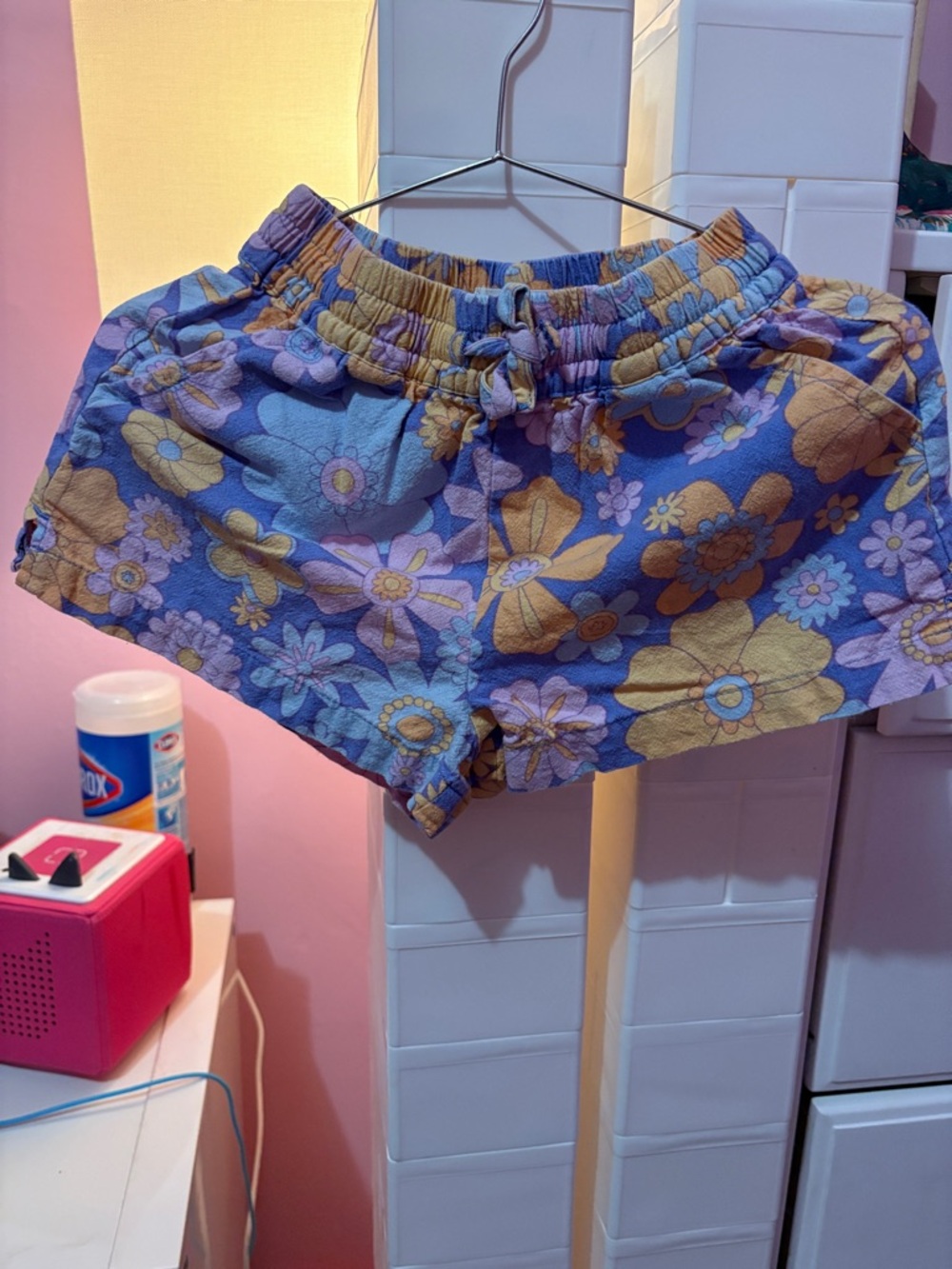 Cotton On Floral Print Shorts — Purple & Yellow